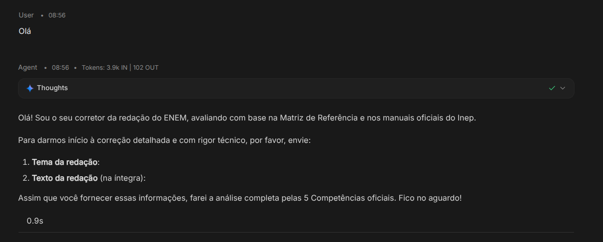 Print da IA pedindo Tema e Texto